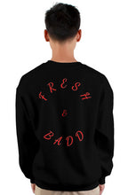 Load image into Gallery viewer, F&B Red Wings Black crewneck sweatshirt