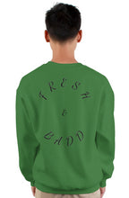 Load image into Gallery viewer, F&B Black Wings Green crewneck sweatshirt