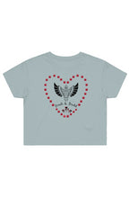 Load image into Gallery viewer, F & B PAW LOVE CROP TEE SAGE