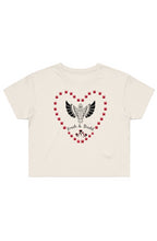 Load image into Gallery viewer, F & B PAW LOVE CROP TEE ECRU