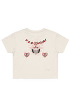 Load image into Gallery viewer, F & B EXPLOSIVE LUV CROP TEE ECRU