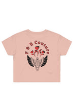 Load image into Gallery viewer, F & B RED ROSE CROP TEE PALE PINK