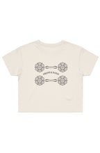 Load image into Gallery viewer, F & B WILD FLOWER CROP TEE ECRU