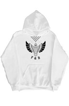 Load image into Gallery viewer, F & B WHITE CROSS LINER HOODIE