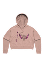 Load image into Gallery viewer, F & B SIDE BY SIDE CROP TOP HOODIE (pale pink)