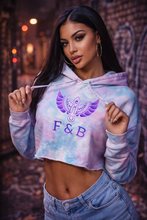 Load image into Gallery viewer, F & B COTTON CANDY CROP HOODIE