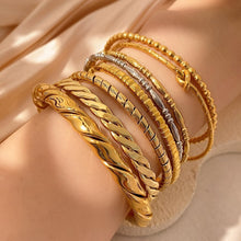 Load image into Gallery viewer, Women Elegant Geometric Layering Bangle Bracelets