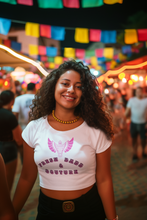 Load image into Gallery viewer, F & B PINK WINGS CROP TEE