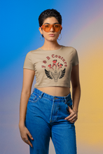 Load image into Gallery viewer, F & B RED ROSE CROP TEE