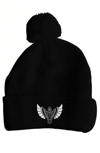 White Egyptian Snow Wings beanie