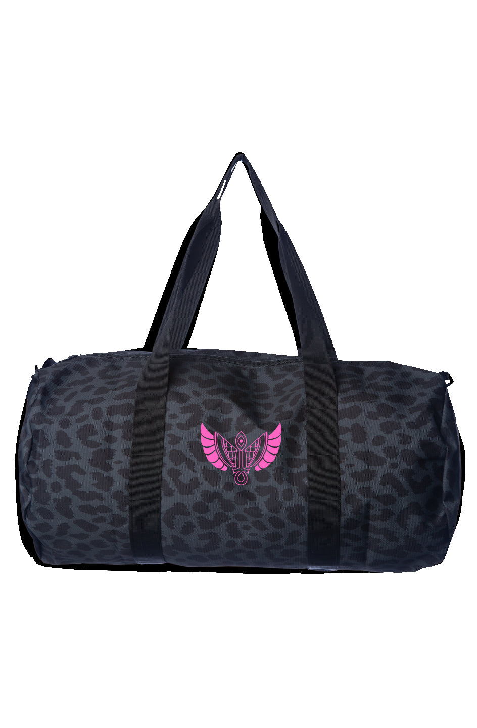 Fantasy Egyptian Pink Wing Black Cheetah Duffle 
