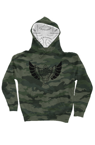 F&B Egyptian Black Wings Camo Liner Hoody 