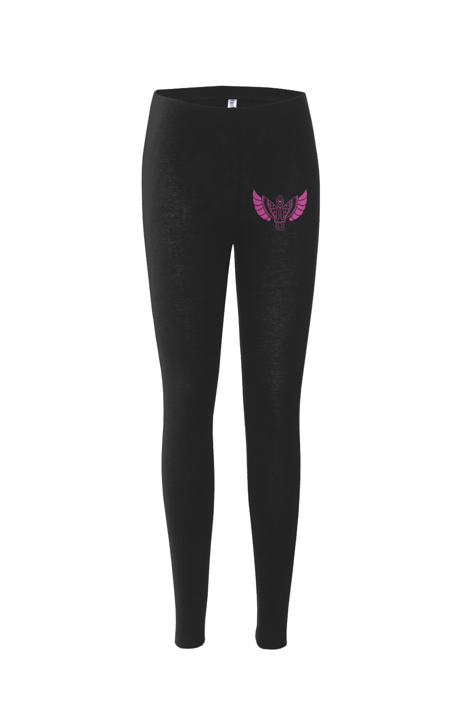 Egyptian Pink Wings black Womens Leggings