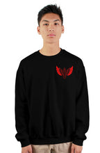 Load image into Gallery viewer, F&amp;B Red Wings Black crewneck sweatshirt
