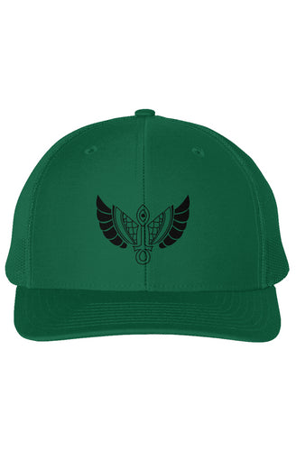 Black F&B Wings Green Snapback Trucker Cap