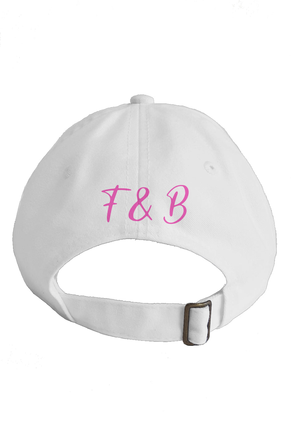 F&B WHITE PINK WING BASEBALL CAP