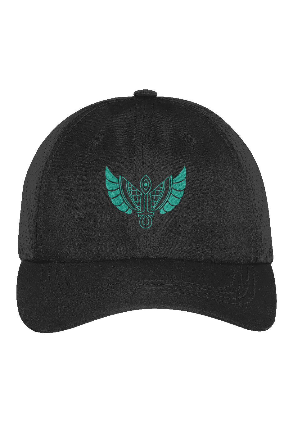 F&B BLK TEAL WING CAP