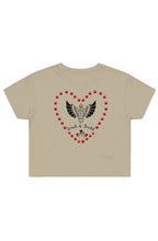 Load image into Gallery viewer, F &amp; B PAW LOVE CROP TEE SAND
