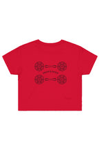 Load image into Gallery viewer, F &amp; B WILD FLOWER CROP TEE RED
