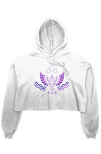 Load image into Gallery viewer, F &amp; B SPIRIT WAVE CROP HOODIE WHITE
