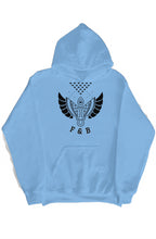 Load image into Gallery viewer, F &amp;amp; B SKY BLU CROSS LINER HOODIE
