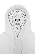 Load image into Gallery viewer, F &amp;amp; B WHITE CROSS LINER HOODIE
