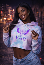 Load image into Gallery viewer, F &amp; B COTTON CANDY CROP HOODIE
